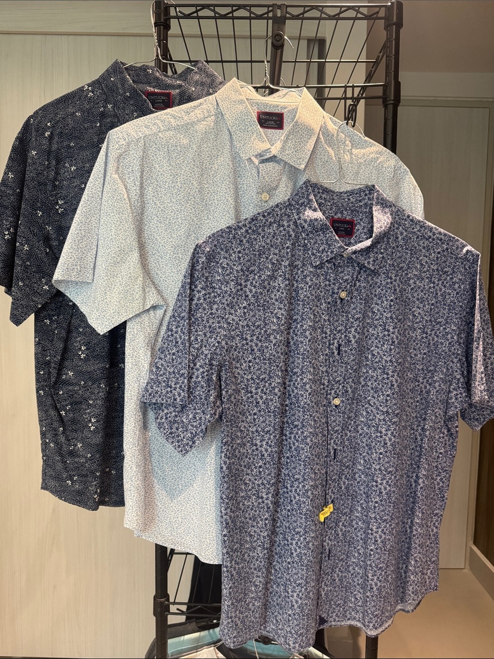 UNTUCKit Men's Short-Sleeve Floral Button-Down Shirts - Navy & Light Blue